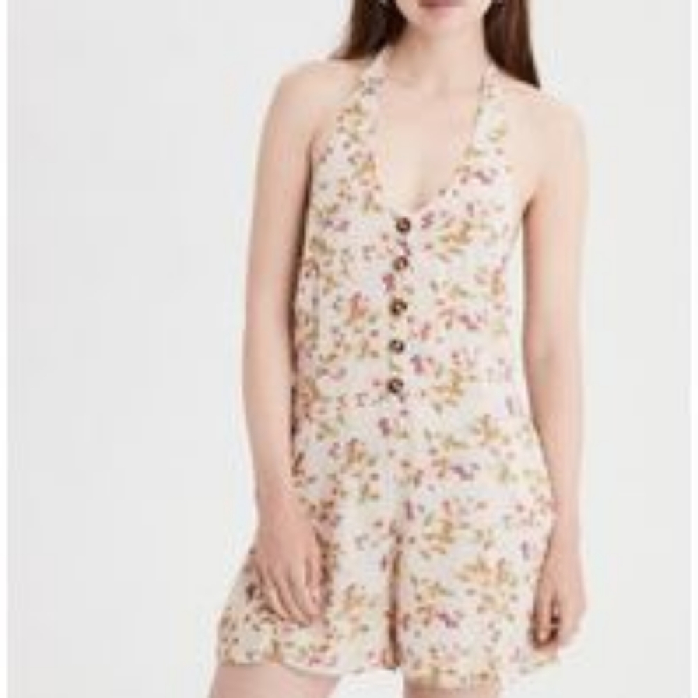 AE Floral Halter Romper